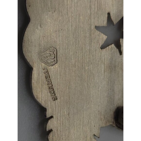 Vintage Francisco Rebajes Modernist Sterling Silver Poppy Brooch Signed - Picture 5 of 7